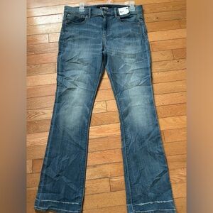 Express barely boot cut mid rise jeans.